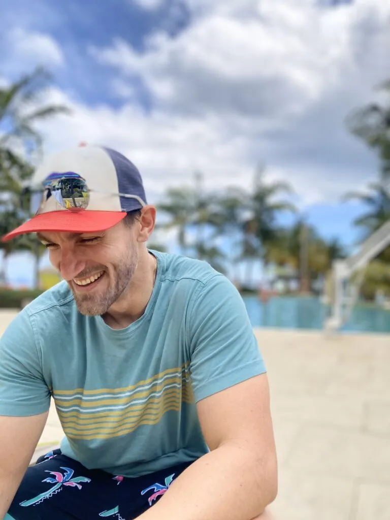 Joe smiling on the beach